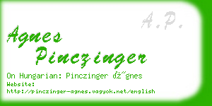 agnes pinczinger business card